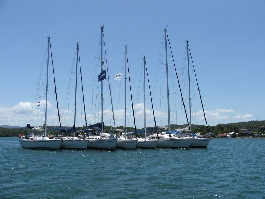 Raft up at Styles Point 09 - Catalina Yachts Lake Macquarie Rendezvous © Rod Mackay